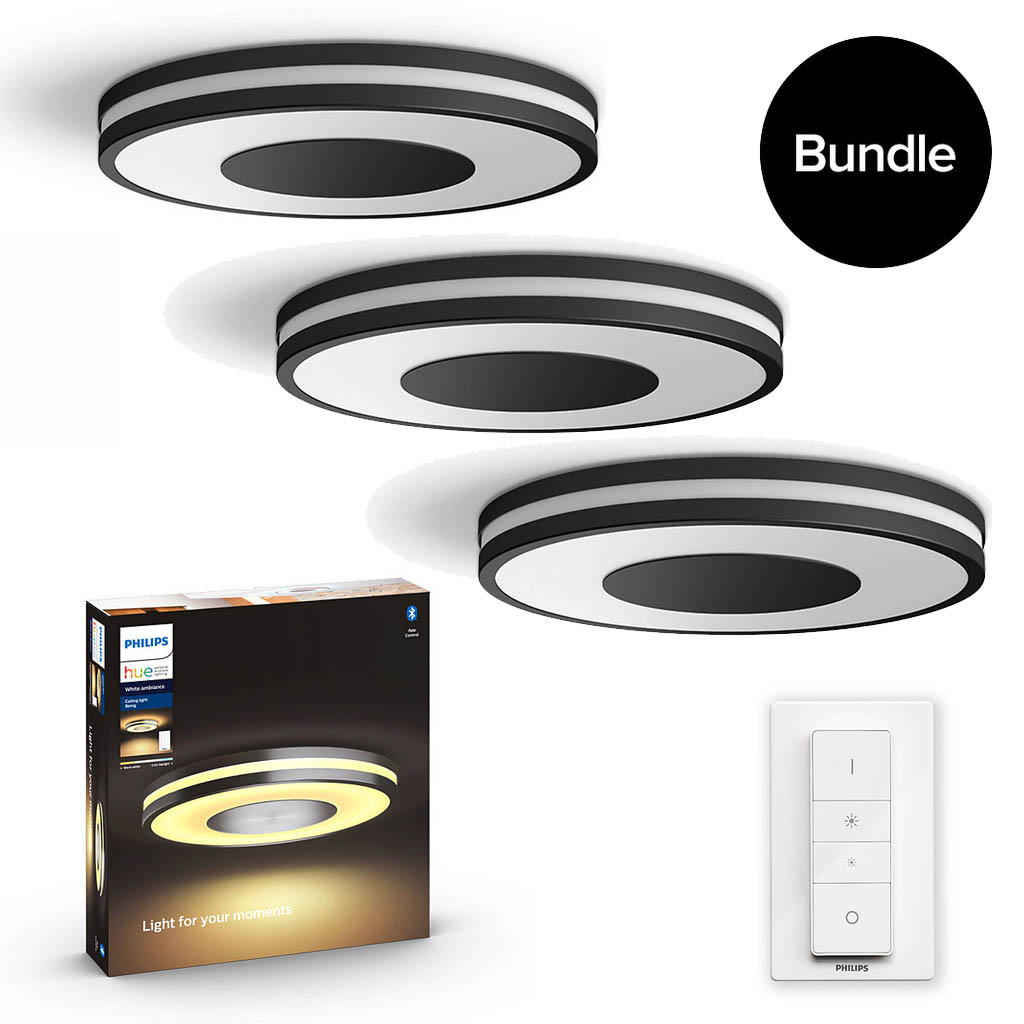 Philips Hue - Being Ceiling Light Black - 3xBundle