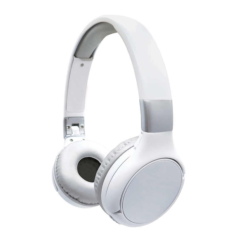 Lexibook - 2 in 1 Bluetooth and Wired comfort foldable Headphones – White/silver