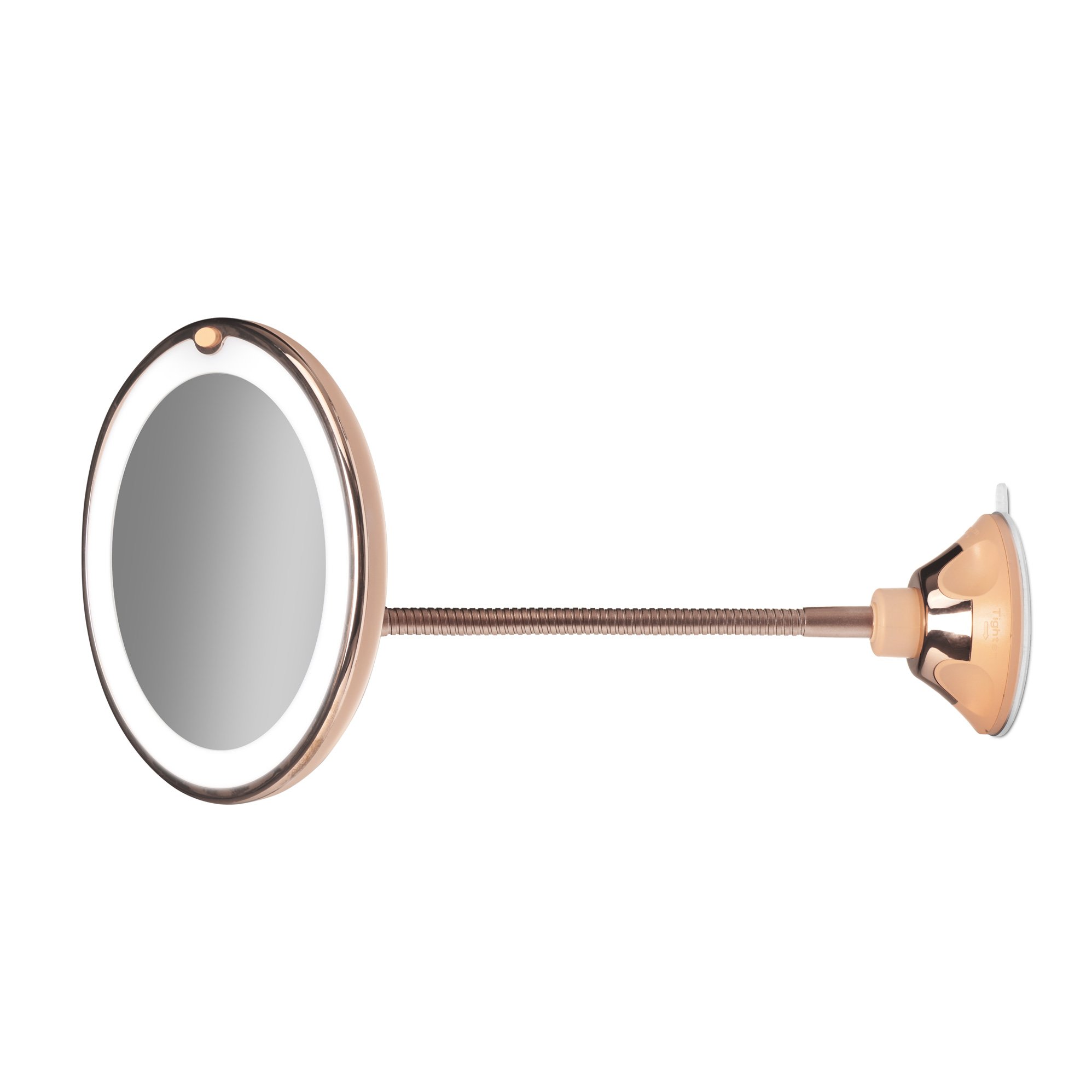 Gillian Jones - Rosegold Suctionmirror w. Adjustable "Goose Neck" & LED Light