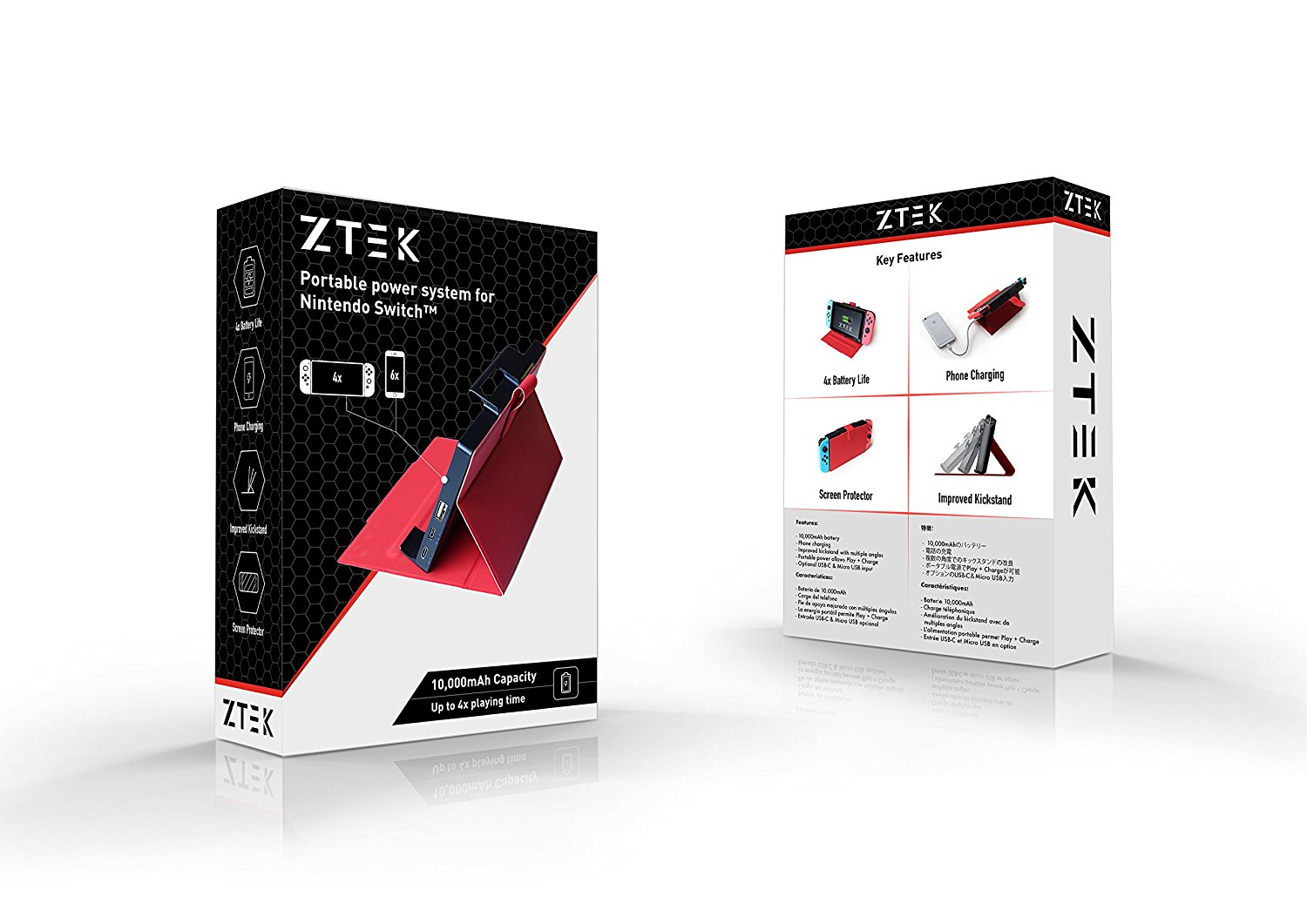 ZTEK Powerbank With Flip Cover - 10.000 MAH