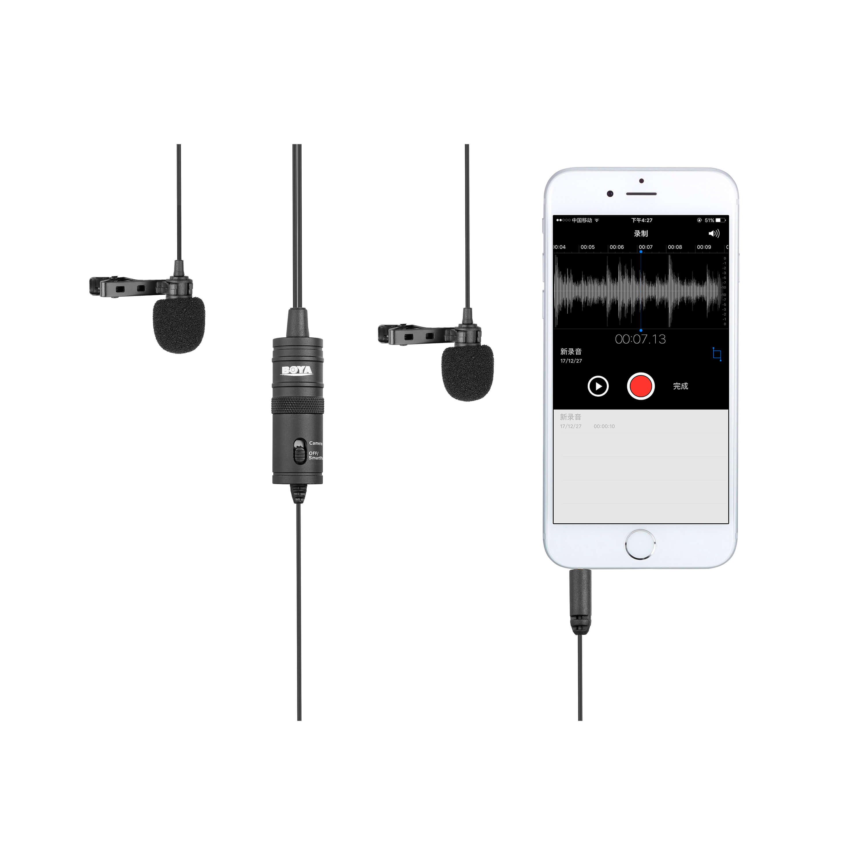 Boya - BY-M1DM Microphone Lavalier Dual 3,5mm 4,0m