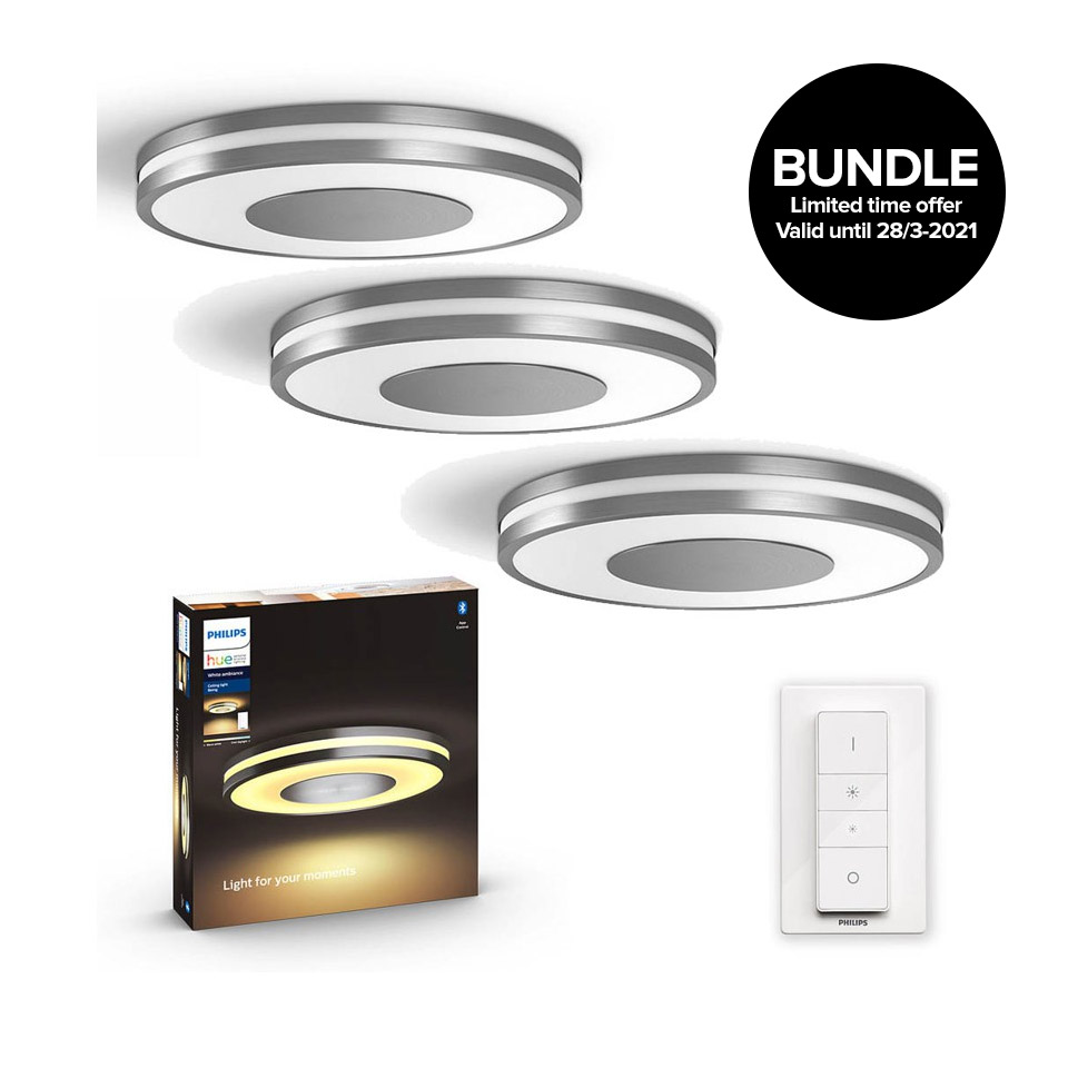 Philips Hue - Being Ceiling Light Aluminium - 3xBundle