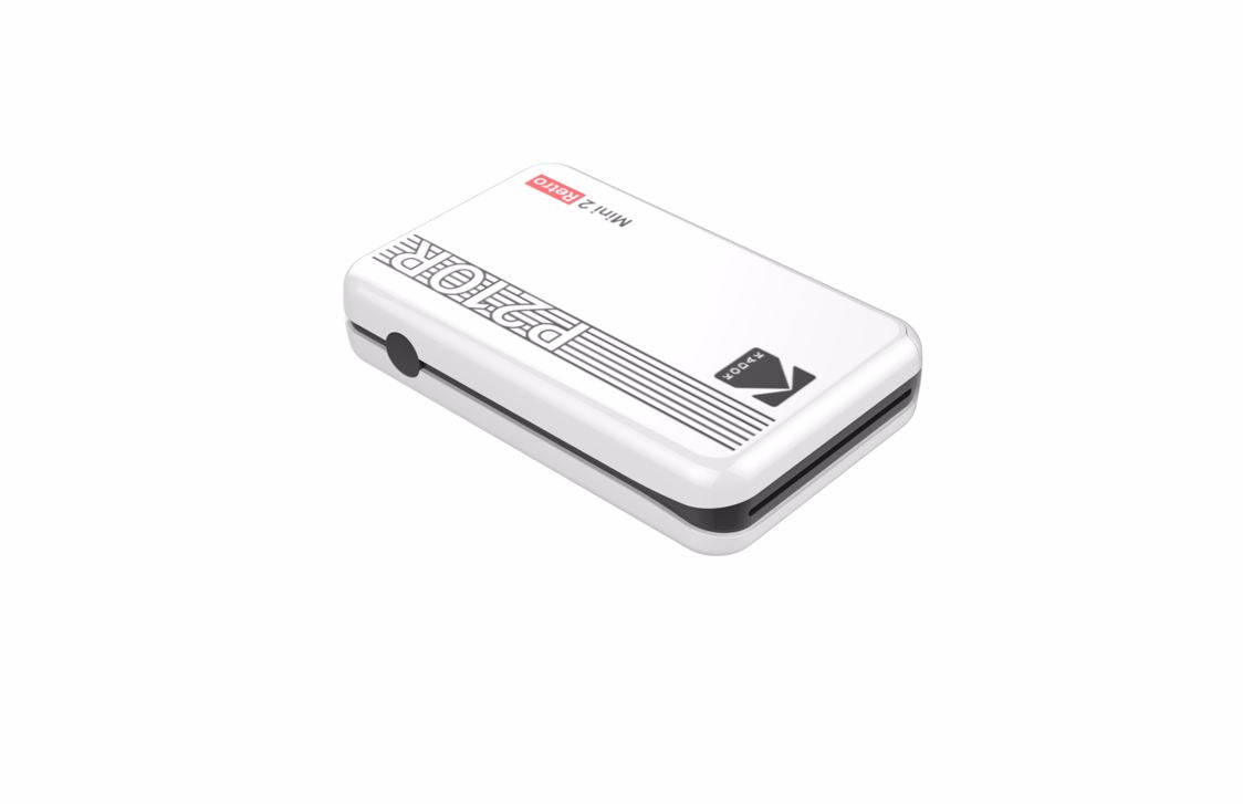 Kodak - Mini 2 Plus Retro Mini Printer - White