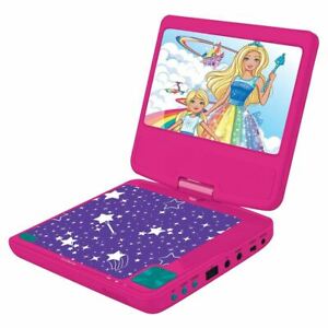 Lexibook - Barbie Portable DVD Player 7" rotative screen with USB port and earphones (DVDP6BB)
