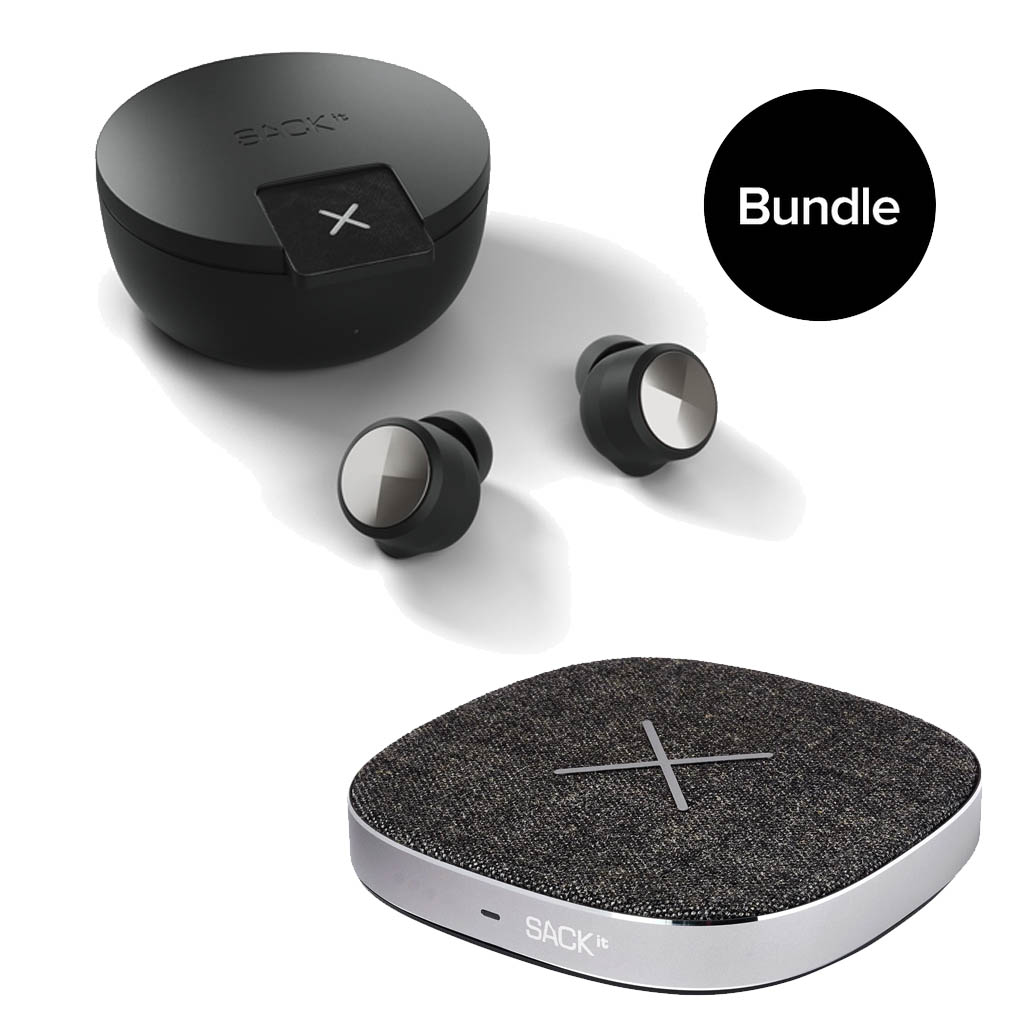 SACKit ROCKit Onyx + CHARGEit Dock Wireless Charger - Bundle