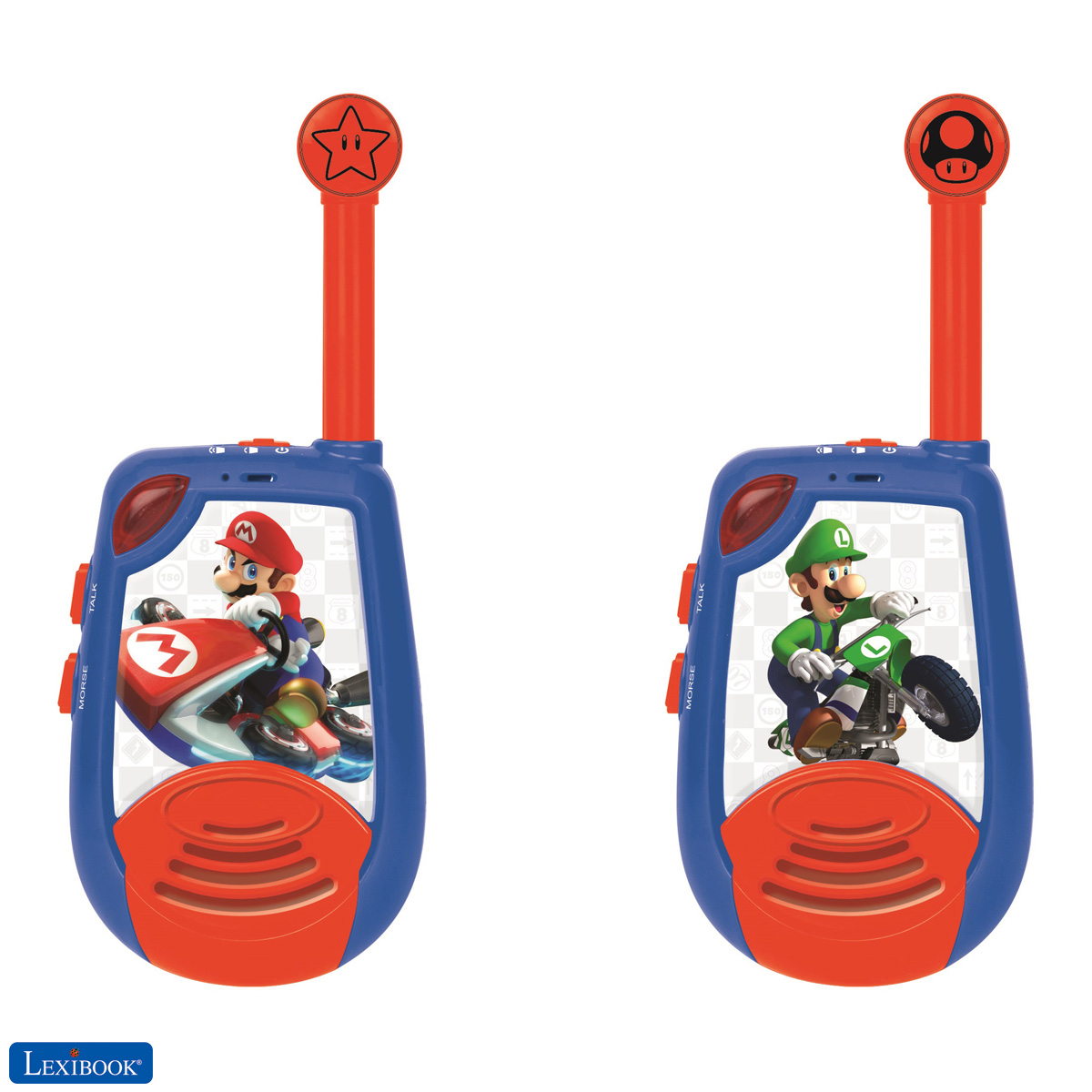 Lexibook - Mario Kart Digital Walkie-talkies up to 2km/1,3 miles with Morse Lights function (TW25NI)