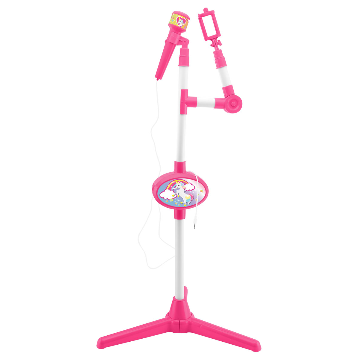Lexibook - Unicorn microphone with luminous stand, built-in speaker, sound effects (S150UNI)