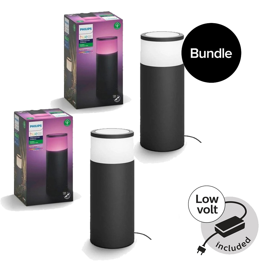 ​Philips Hue - Calla Outdoor Basekit & Extension - White & Color Ambiance - Bundle