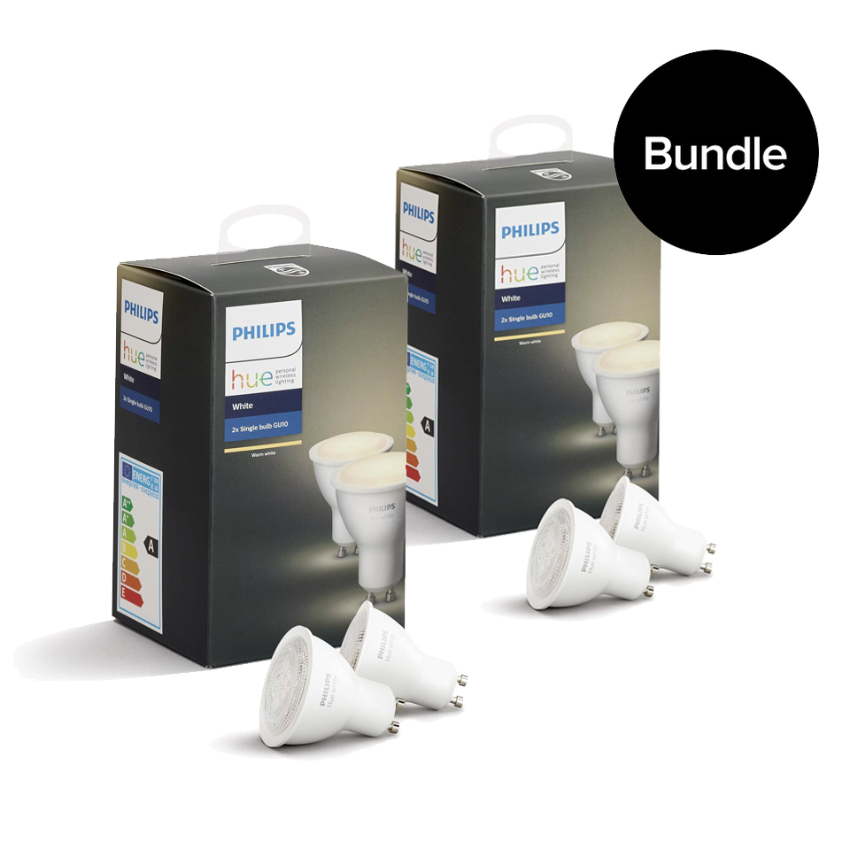 Philips Hue - 2xGU10 Dual Pack - Warm White - Bluetooth - Bundle