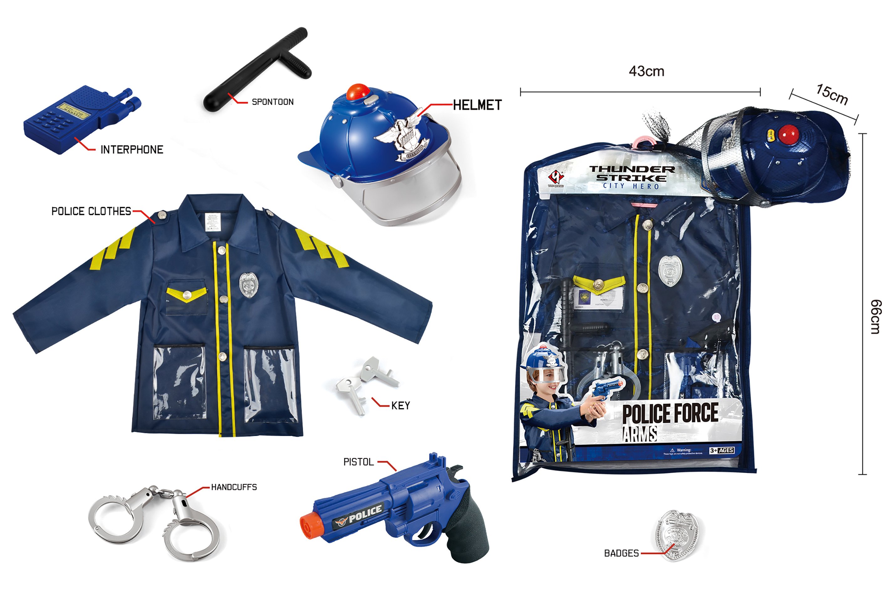 Police Force Costume Set (520223)