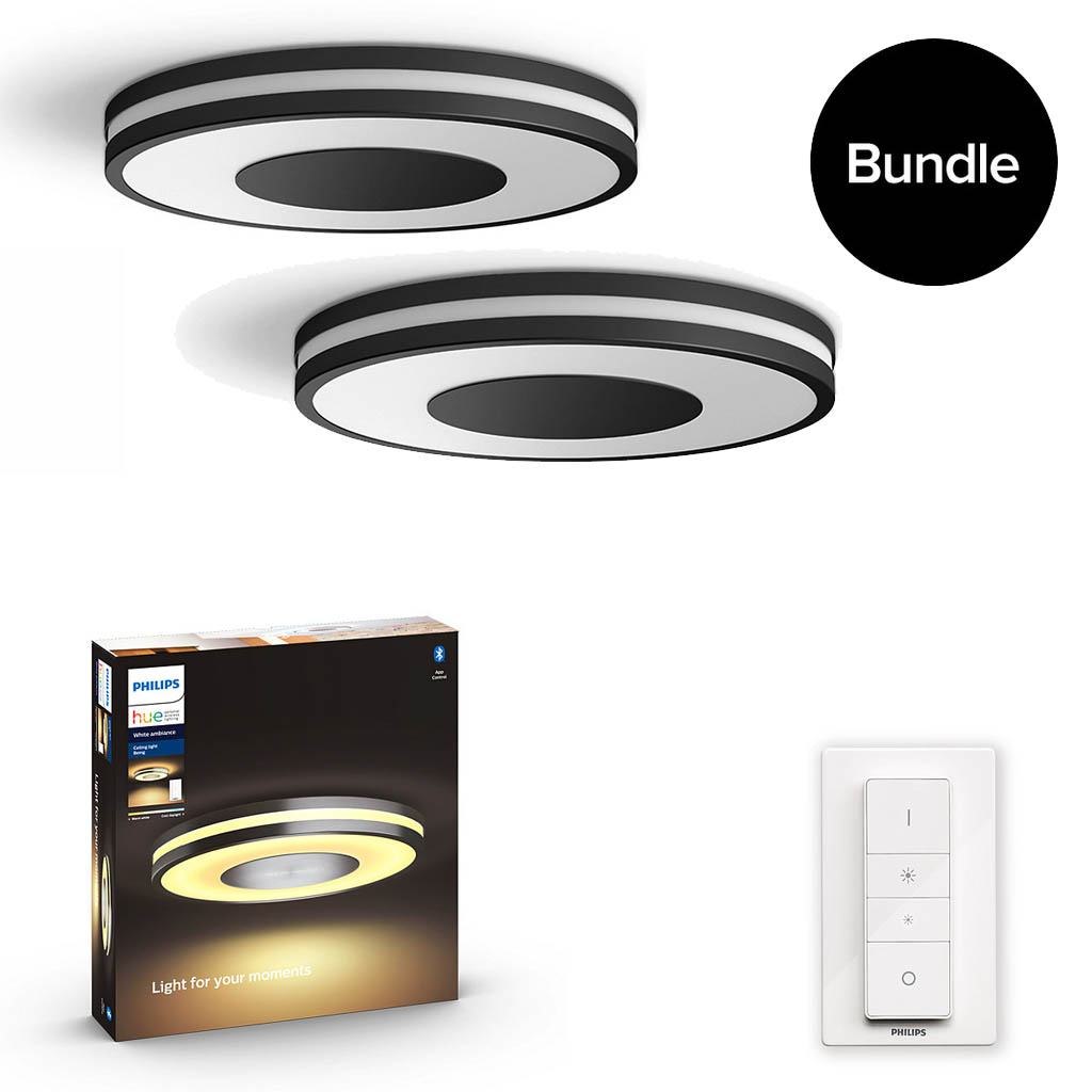 Philips Hue - Being Ceiling Light Black - 2xBundle
