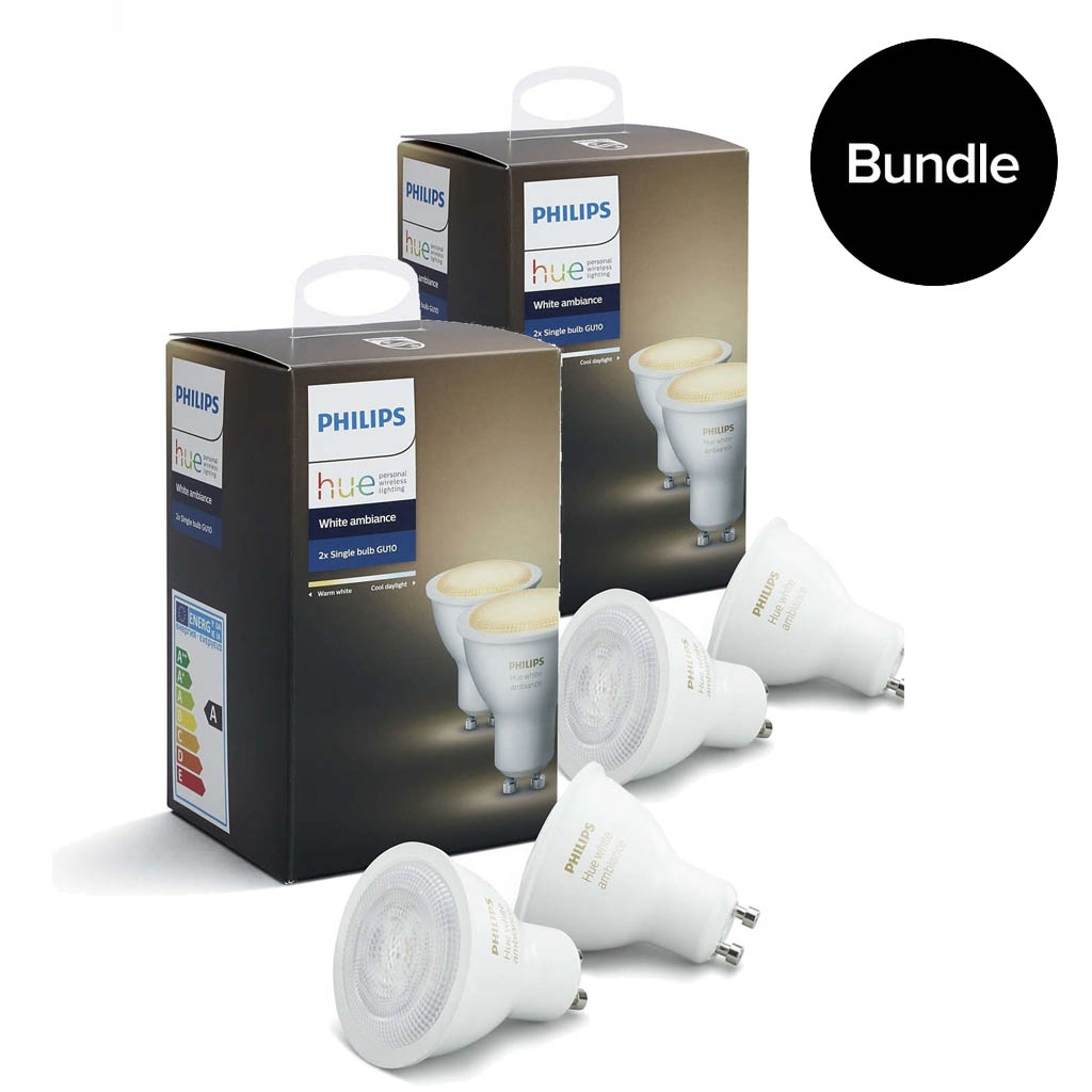 Philips Hue - 2xGU10 Dual Pack - White Ambiance - Bluetooth - Bundle