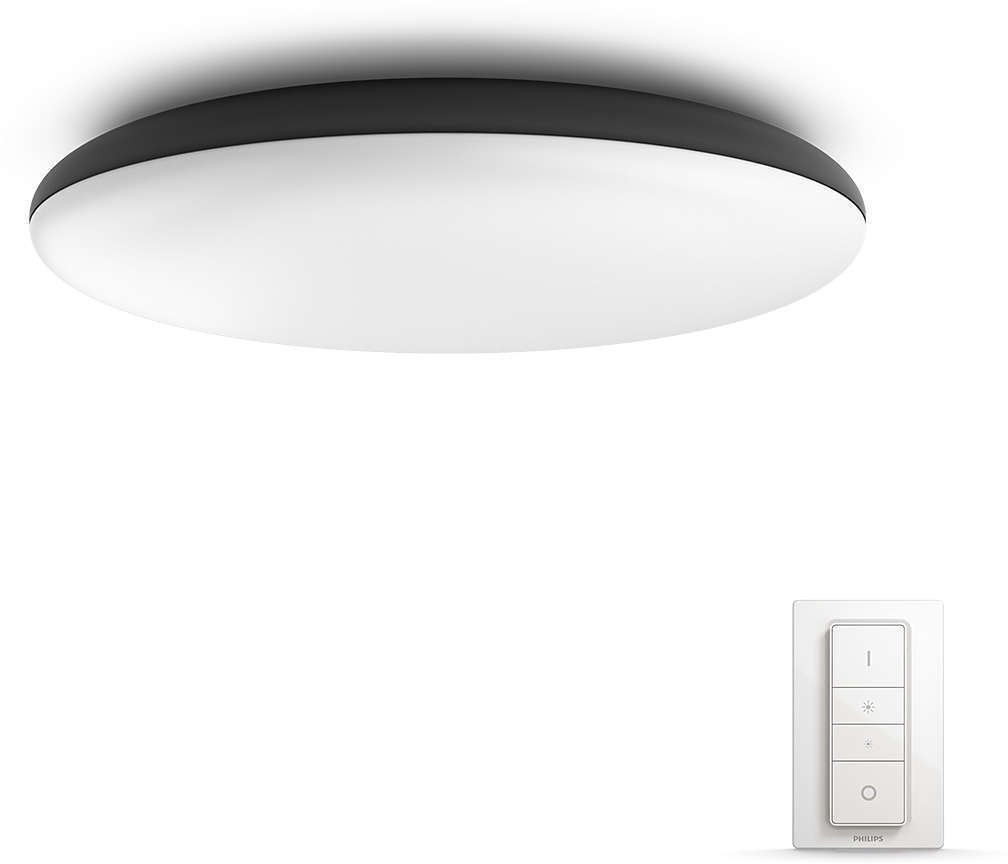 Philips Hue - Cher Hue Ceiling Lamp Black - White Ambiance Bluetooth Dimmer Included