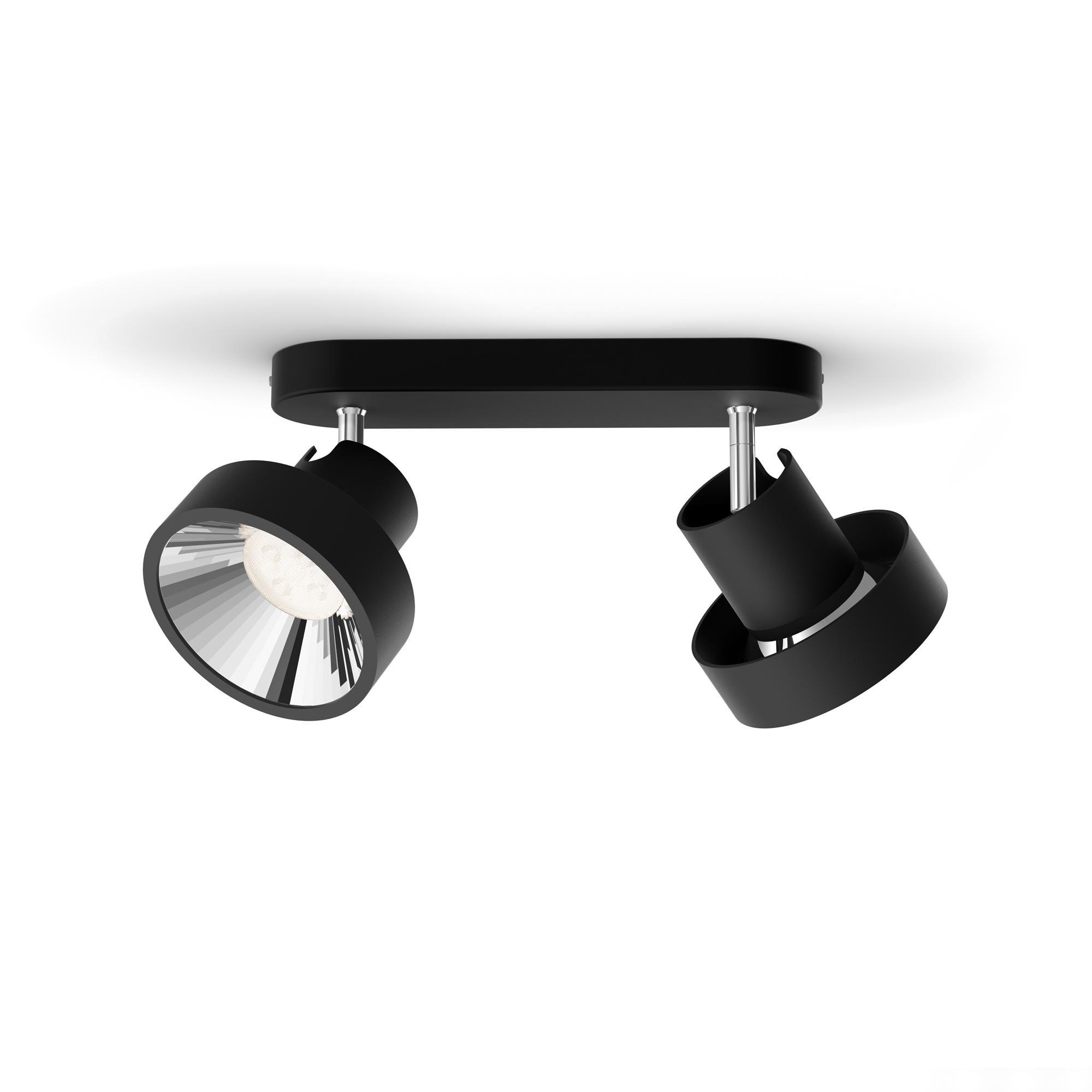 Philips - BUKKO single spot Black 2x4.3W myLiving