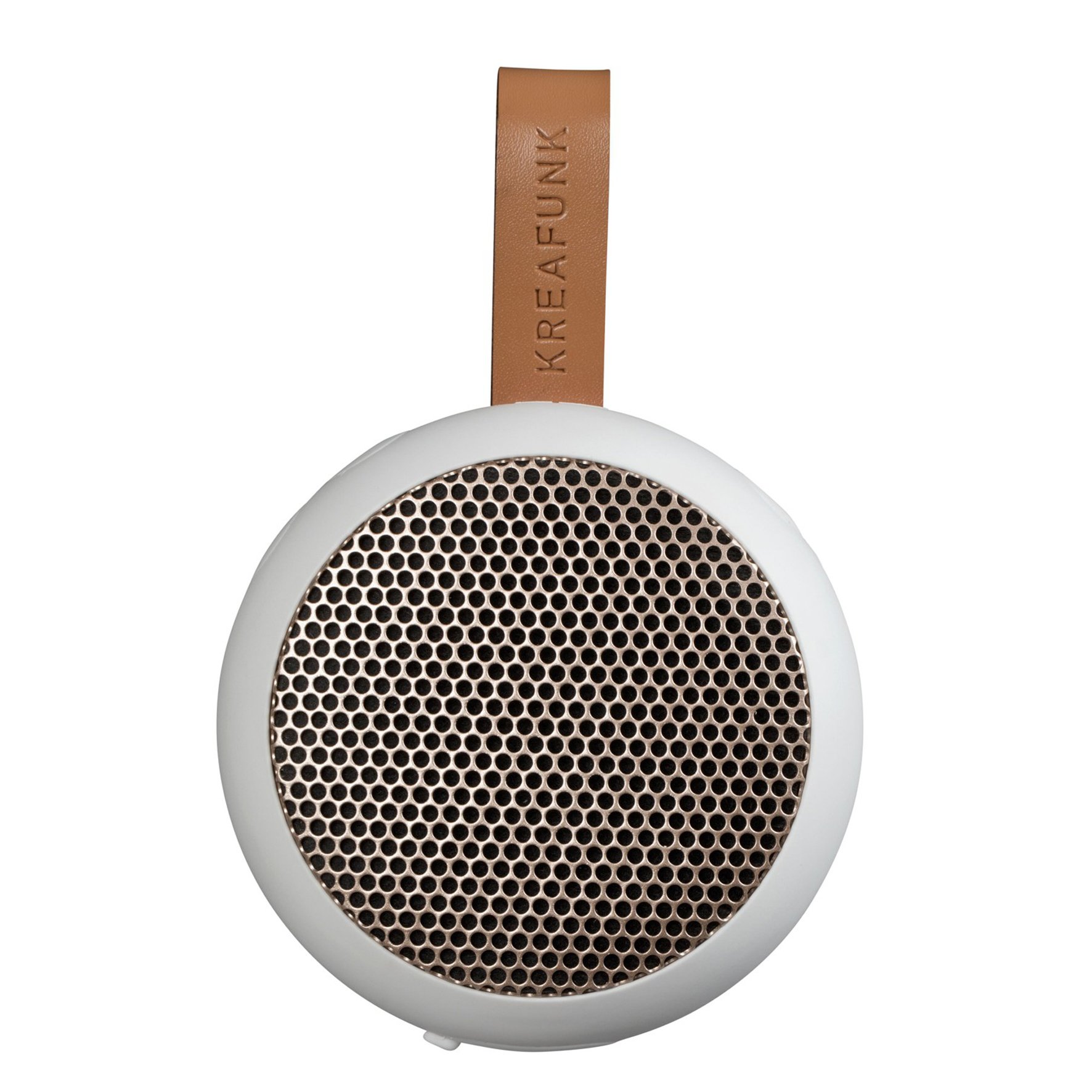 KreaFunk - aGO Bluetooth Speaker - White/Rose Gold Grill (Kfwt31)
